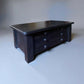Large Black Painted Pine Late 20th Century Coffee TV Table Plan Chest Style
