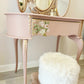 Dusky Pink vintage Dressing table with mirror