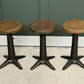 3 Antique Singer Sewing Machinists Stools - Cast Iron - Adjustable Height