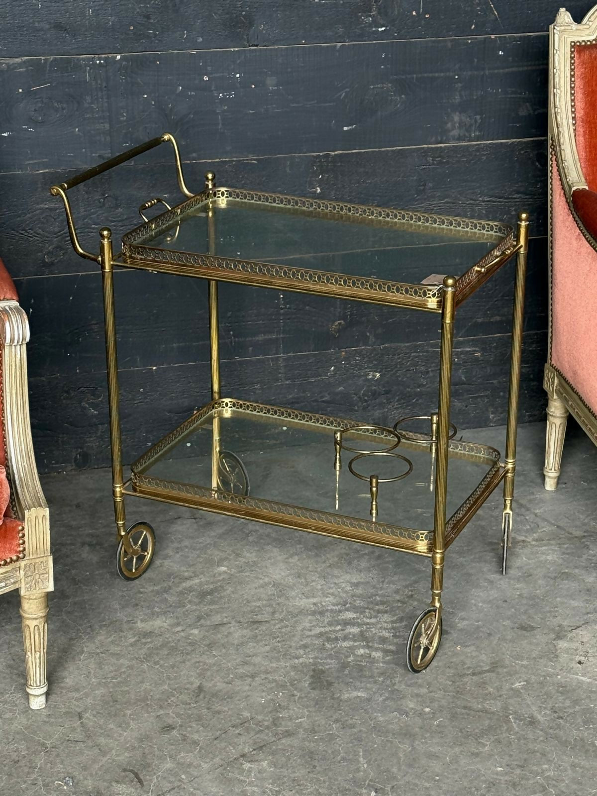 French Brass Cocktail Trolley