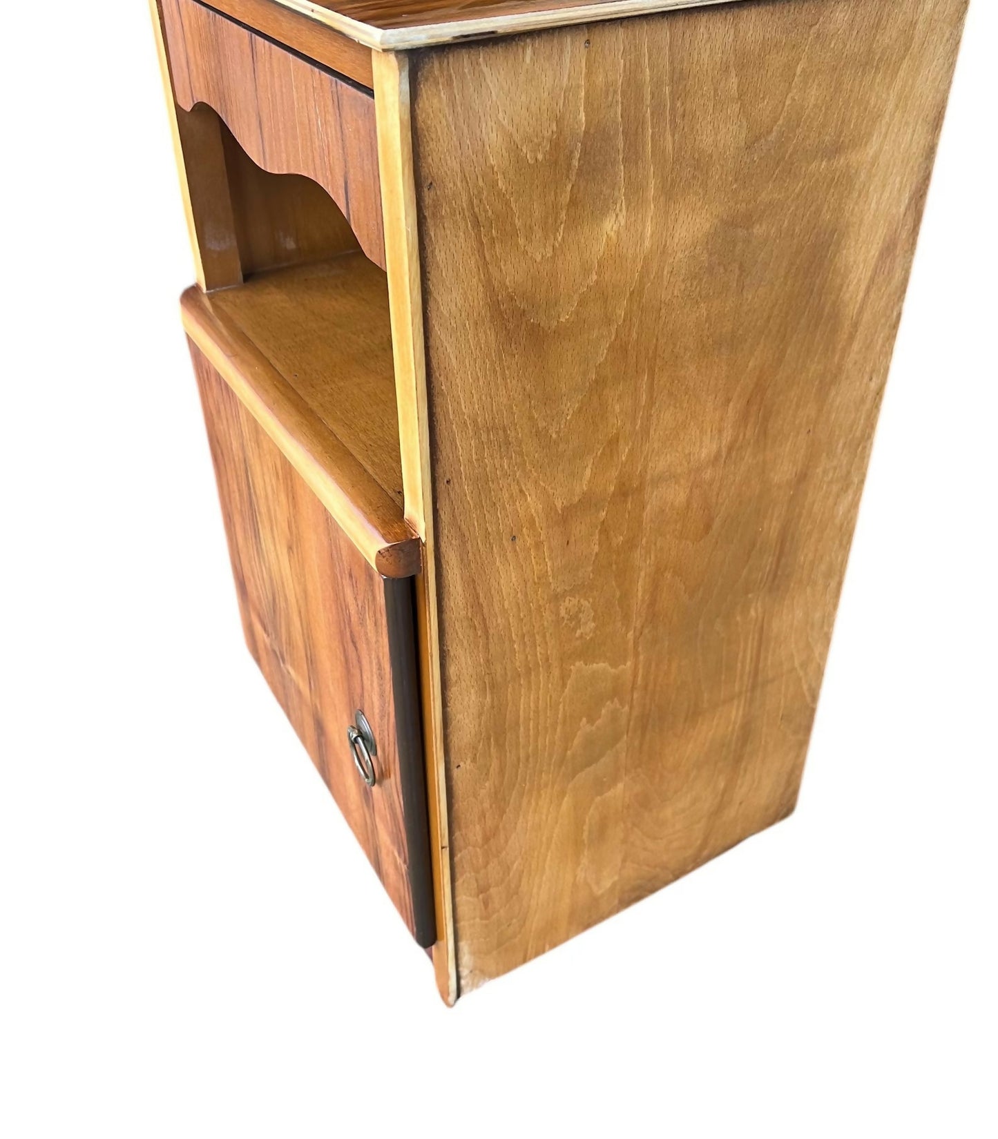 Vintage Walnut bedside cupboard side table