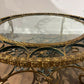 Ornate Reproduction Glass Topped Gilt Metal Framed Centre Table