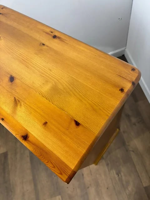 Contemporary Pine Bookcase With Drawer