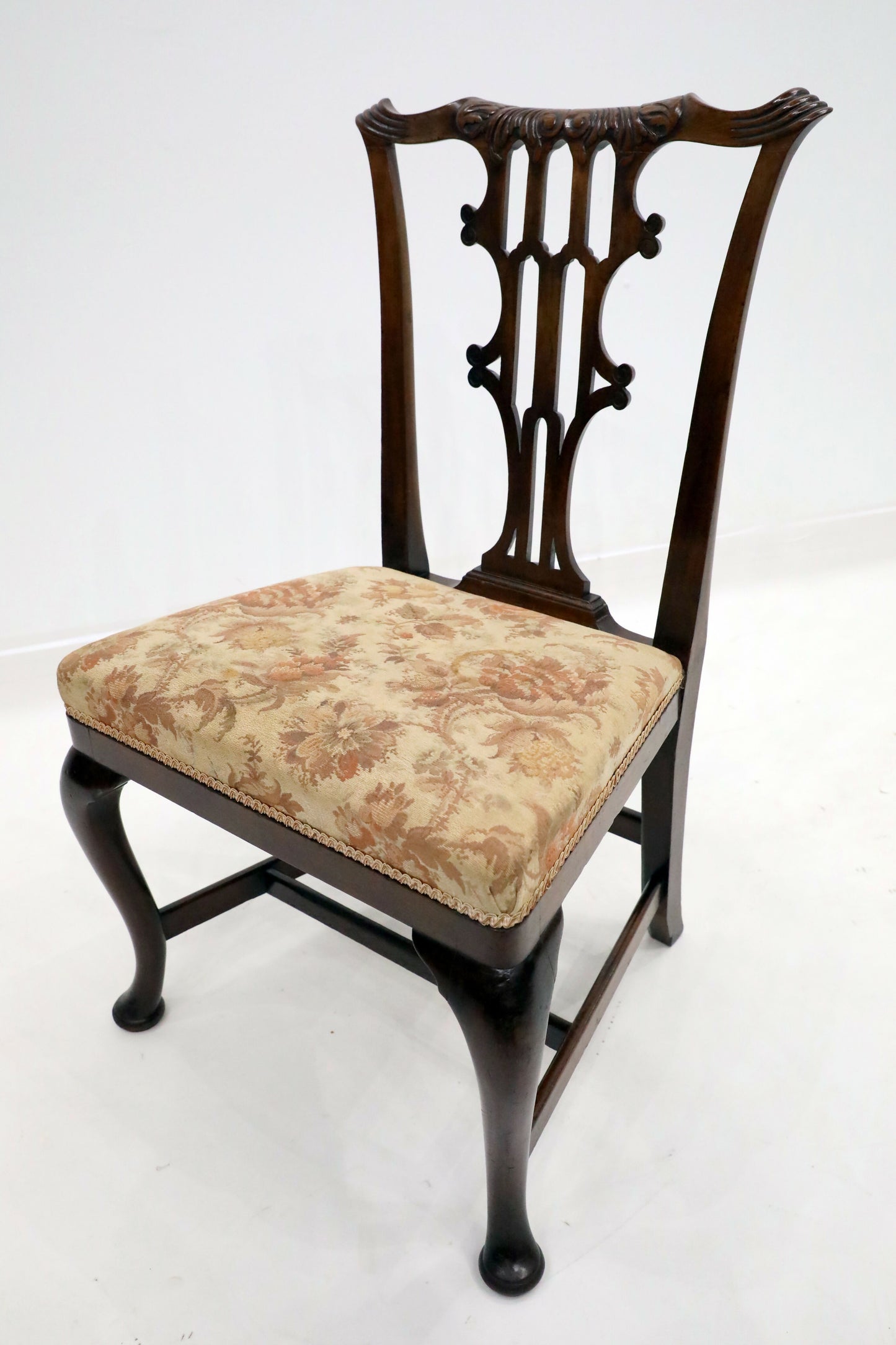 4 Chippendale Style Dining Chairs Cabriole Legs Carved Back FREE UK Delivery. SBR7223/0106B