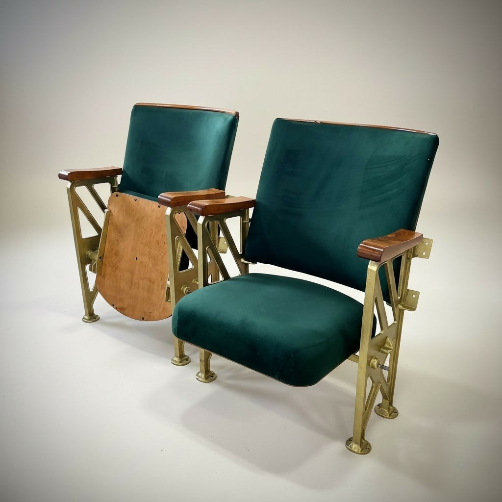 Vintage Art Deco Theatre Seating (pair)