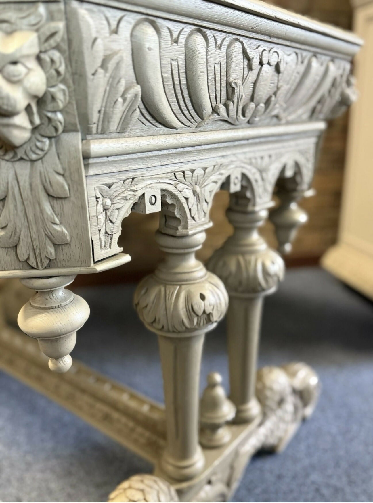 French Dolphin/ Library Table circa 1890