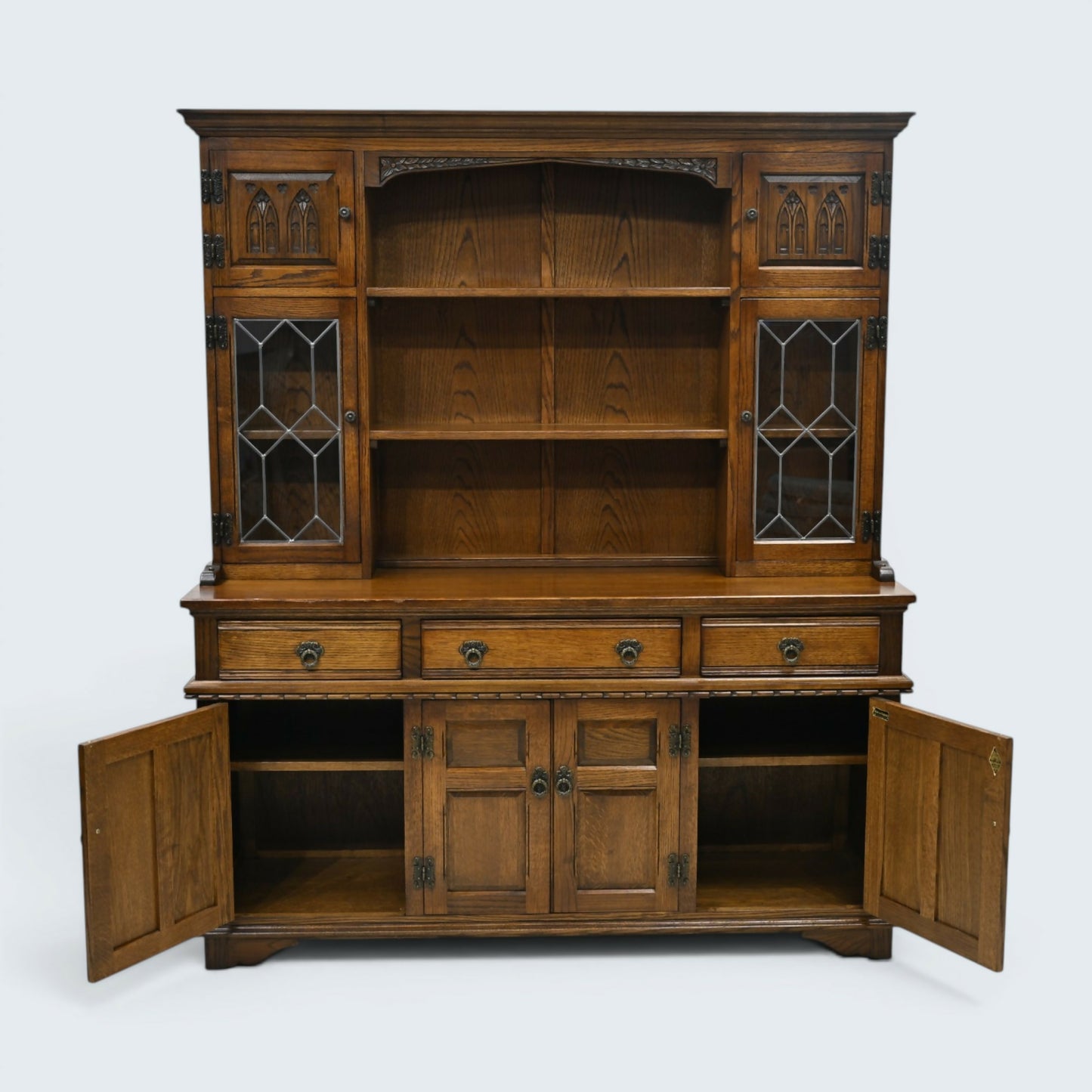 Old Charm Oak Dresser Warwick Light Oak Finish Sideboard FREE UK Delivery*