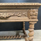 French Bleached Oak Carved Writing Desk