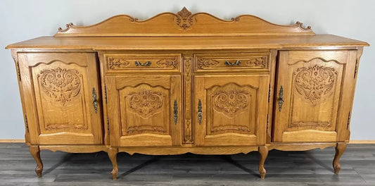 Sideboard Vintage French Louis XVI Style Buffet Oak Cabinet Cupboard LOT 4496