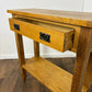 Modern Solid Oak Tall Console Table