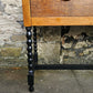 Vintage Oak Chest Of Drawers Two Drawer Cabinet Lovely Detailing Ebonised In Black