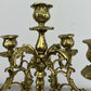 Candelabra Vintage French Style Brass Five Arm Ornate Candle Holder LOT 6423