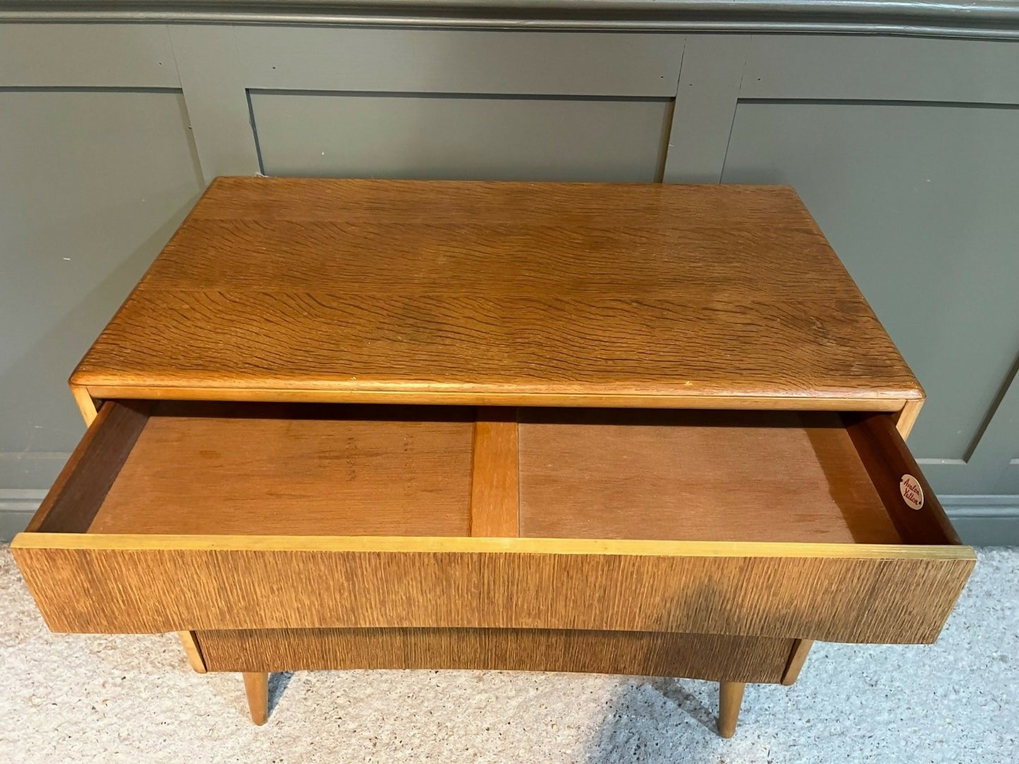 A Vintagen Retro Chest Of Drawers By Avalon 1960’s Waterfall Front Stick Legs (2 Available)