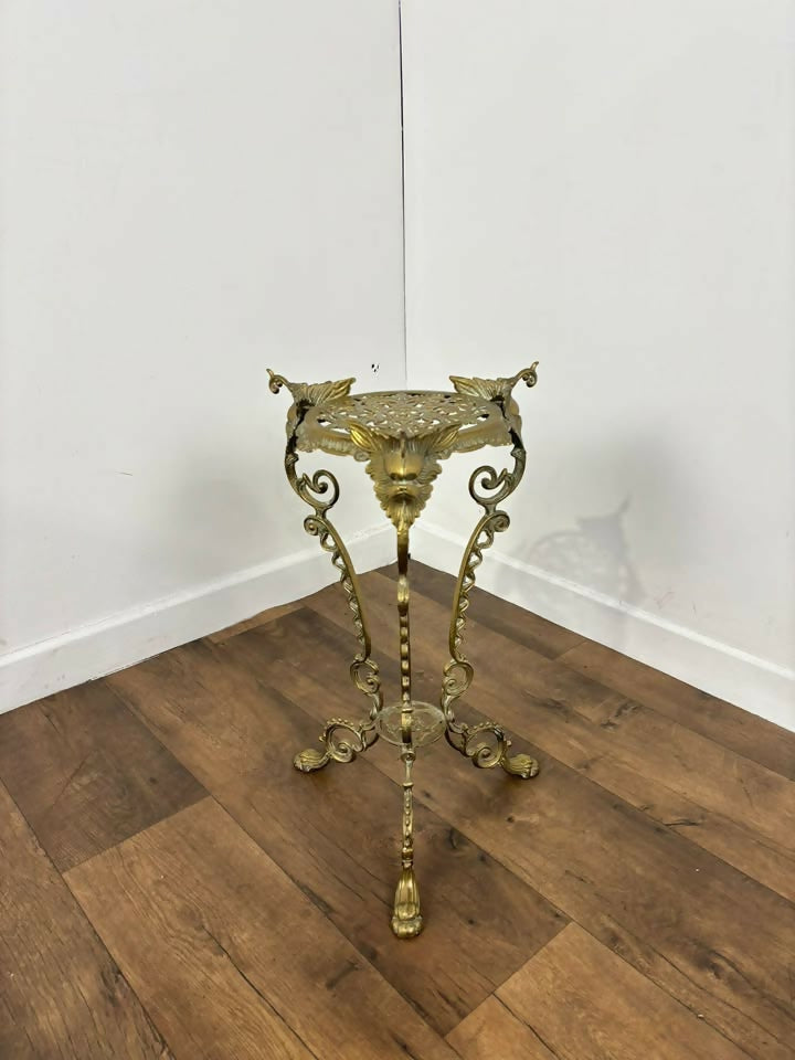 Ornate Brass Plant Stand / Jardinière Stand