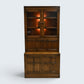 Ercol Mural Wall Unit Drinks Display Cabinets Solid Elm EXC FREE UK Delivery