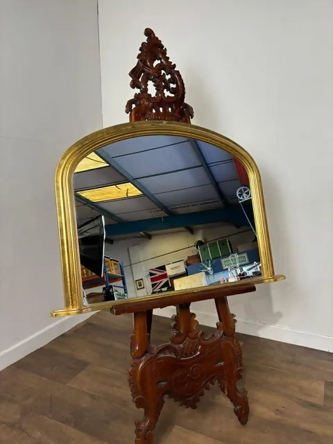 Reproduction Gilt Framed Overmantel Mirror