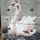 Vintage Stag sage green chest of drawers decoupage tallboy