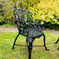 Black Vintage Love Seat Patio Set finished in Black