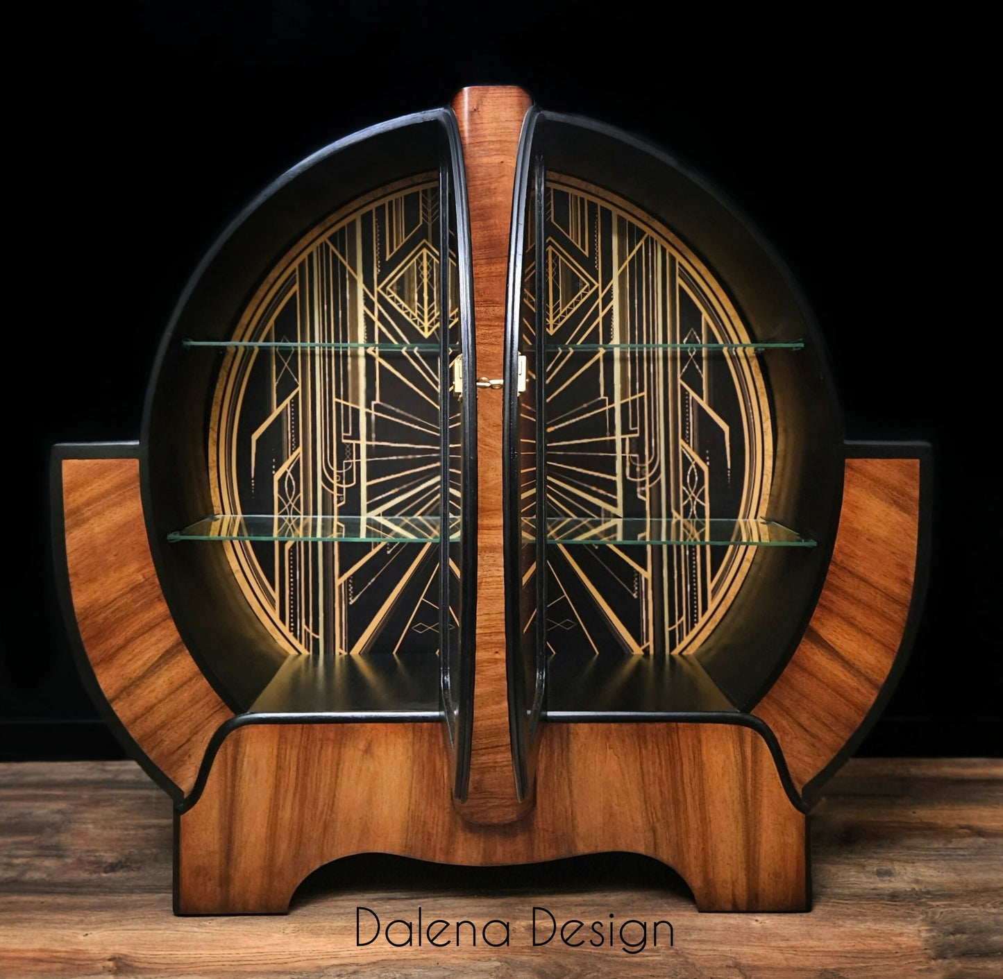 Art Deco Display Cabinet/ Glass / Drinks Cabinet