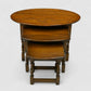 Old Charm Oval Nest of Tables in Light Oak Model 1990 VGC FREE UK Delivery. SBR10567/1006E