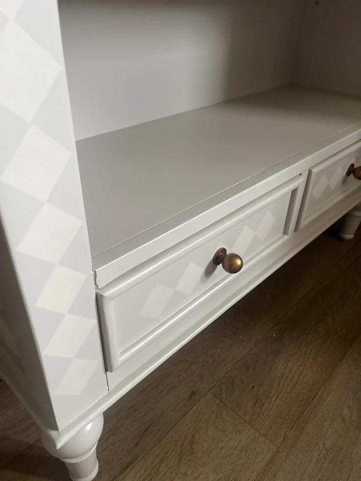 Lowboy Bookcase Console Table With Drawers