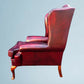 Queen Anne High Back Chesterfield Leather Armchair