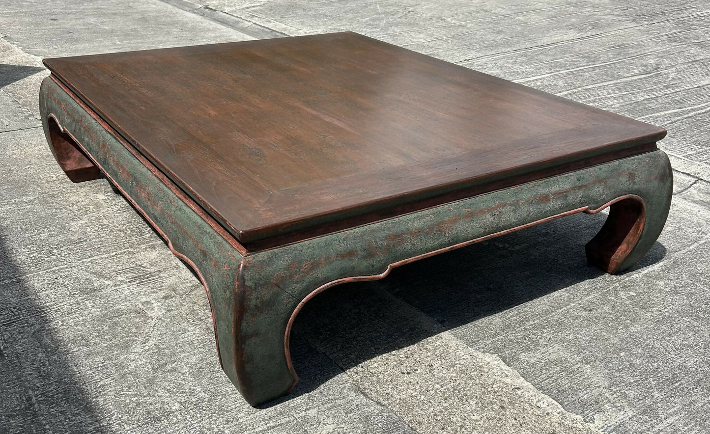 Monumental Quality Oriental Chinese Ming Style Heavy Designer Low Coffee Table