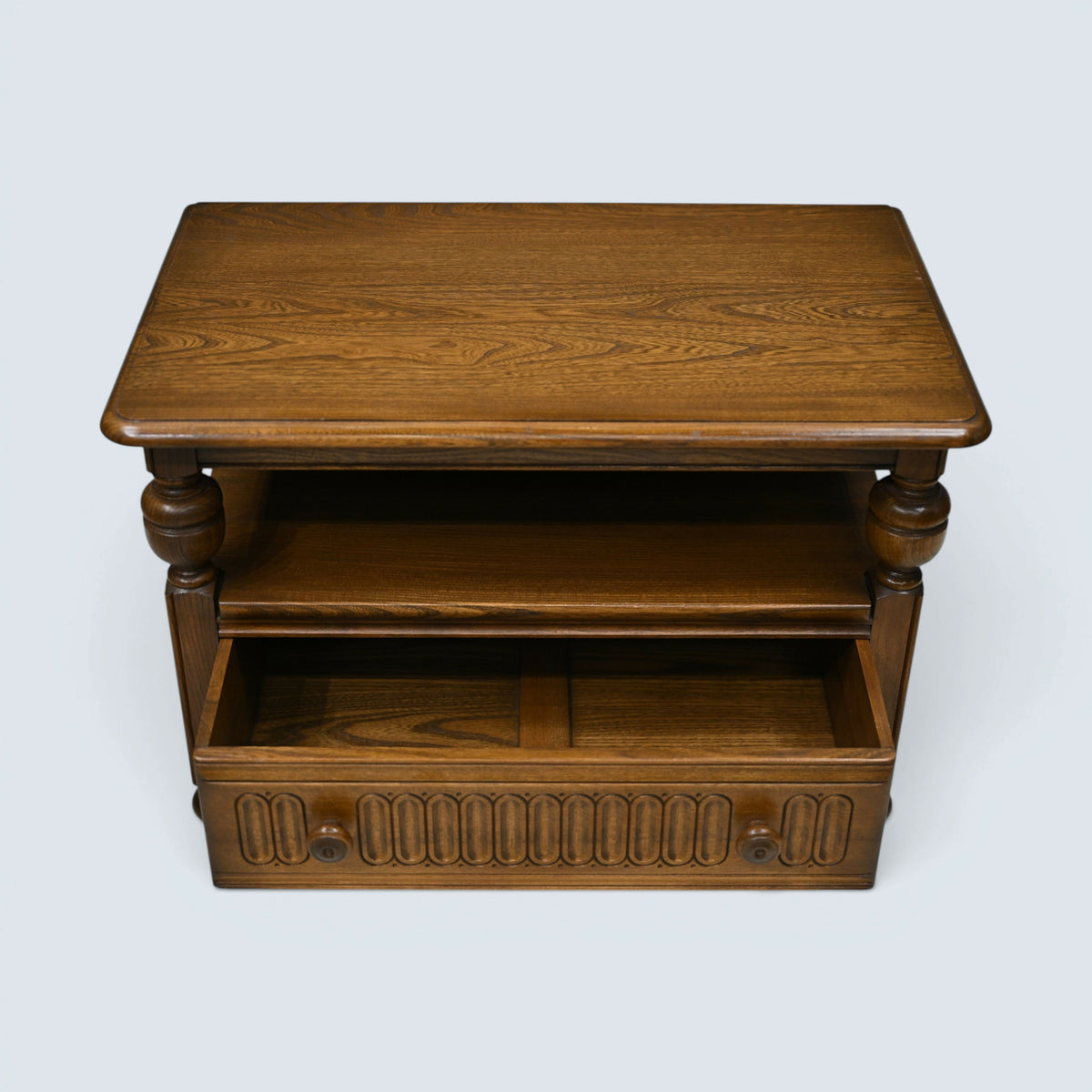 Ercol Corner TV Stand Corner Flap Golden Dawn Finish Strong *FREE UK Delivery