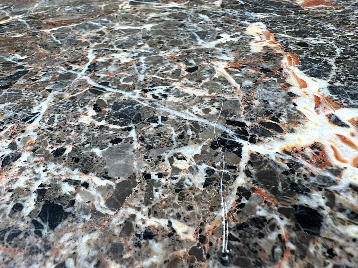 Louis XV Style French Walnut and Marquetry Inlaid Marble Top Commode