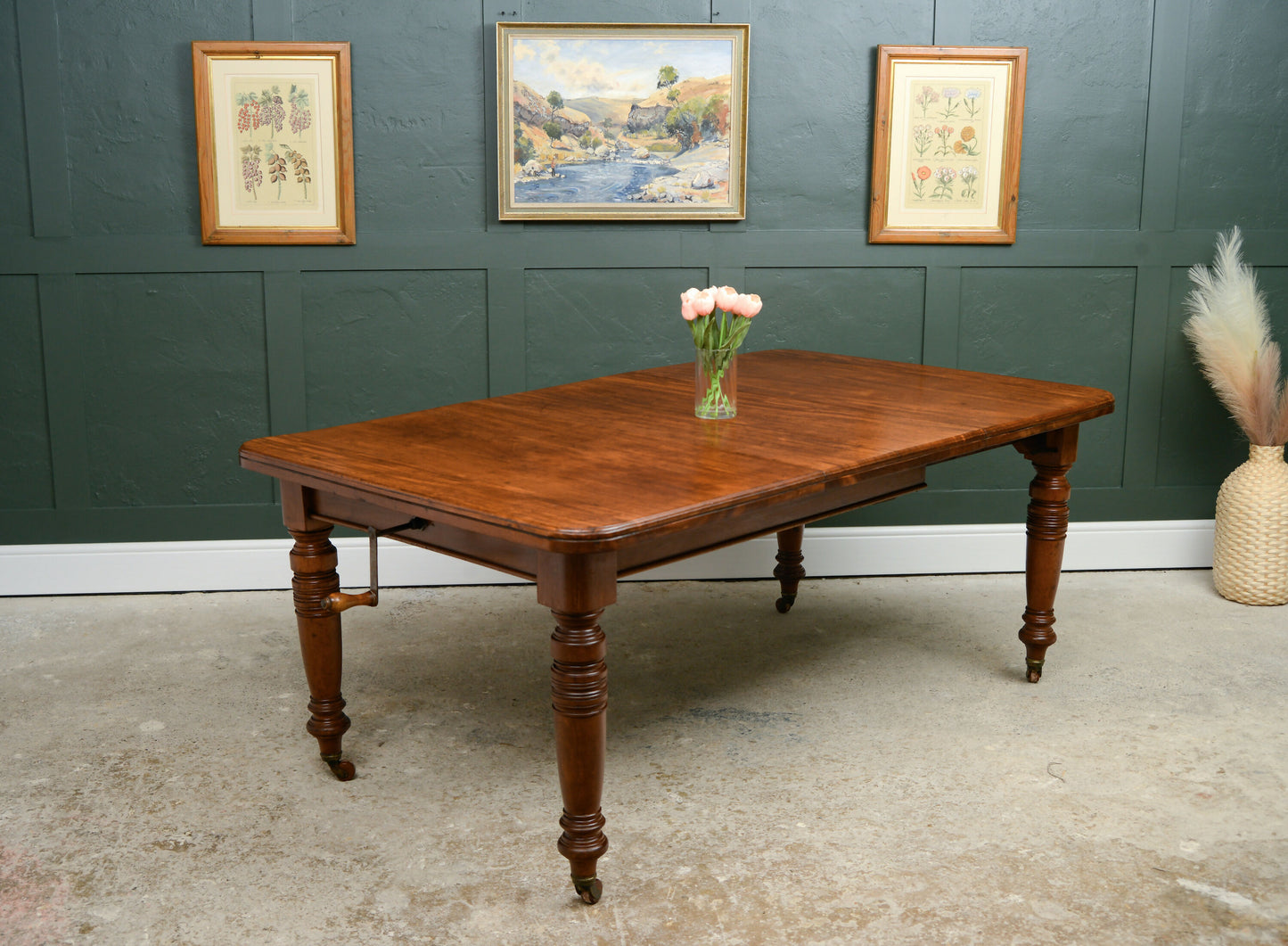 Victorian Mahogany Wind Out Dining Table - Extending- Farmhouse - 180 cm