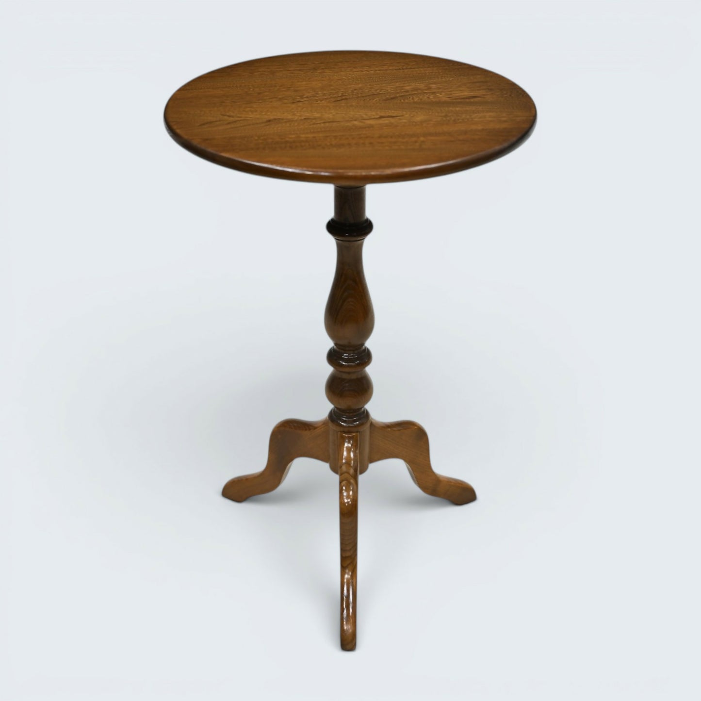Ercol Pedestal Wine Table/Plant Stand Model 1106 Golden Dawn Round FREE Delivery