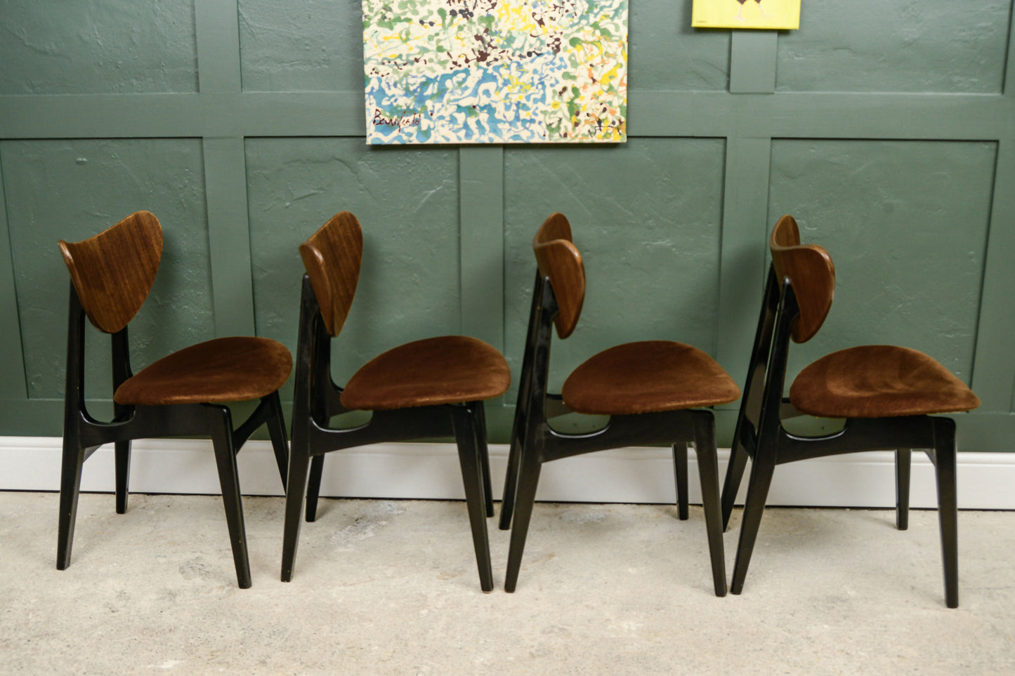 4 x G Plan Librenza Butterfly Back Dining Chairs - Tola Wood - E Gomme - 1960s
