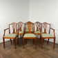 Set Of Six Reproduction Yew Wood Dining Chairs