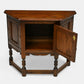 Old Charm Canted Table With Cupboard Finished In Tudor Brown FREE UK Delivery*. SBR10710/1507E