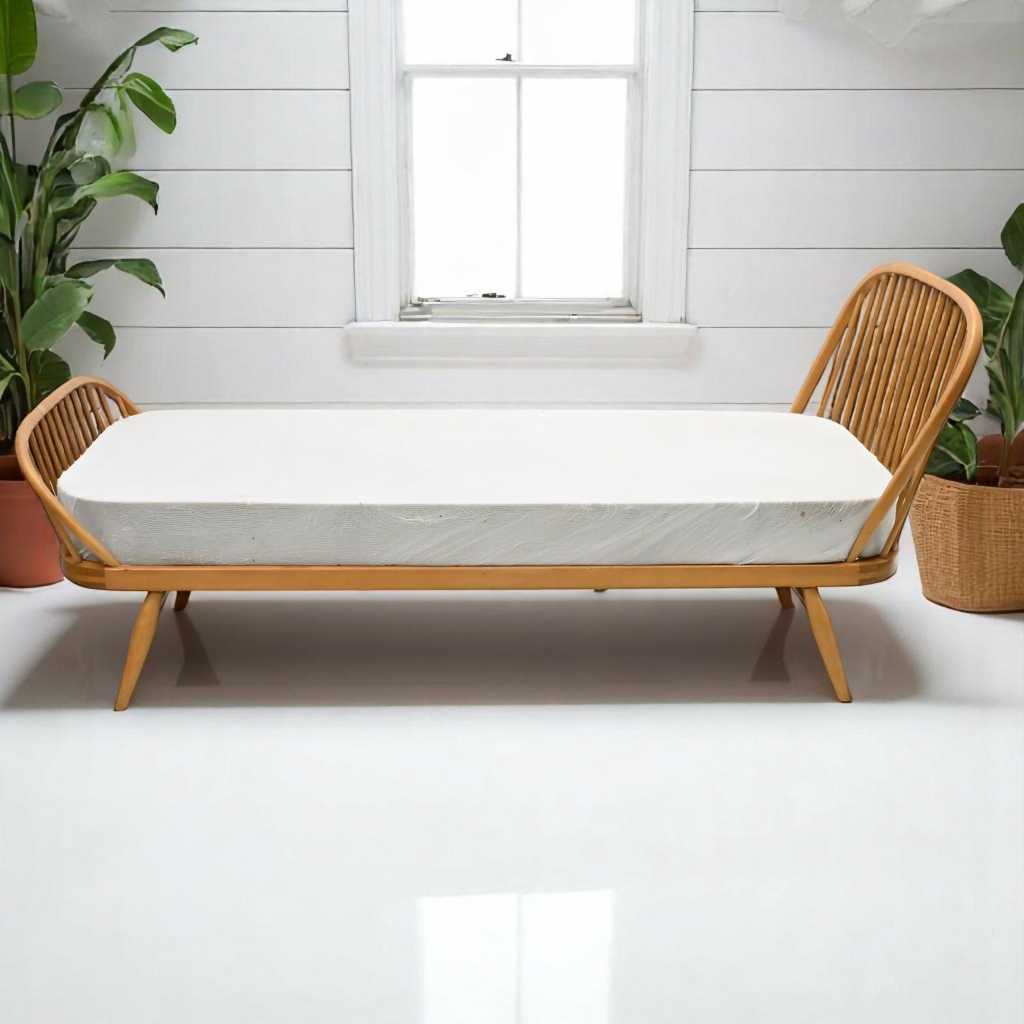 Ercol Windsor Single Bed & Mattress Light Finish Model 358 FREE UK Delivery*