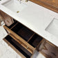 Vintage Wooden Oak Double Vanity Unit