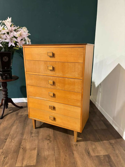 Lebus Mid Century six Drawer Bedroom Chestnbt