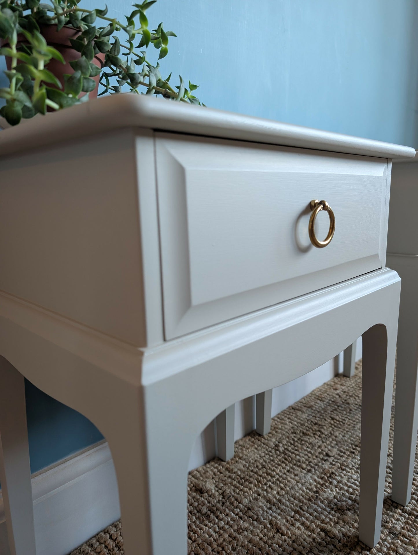 Hand painted Stag bedside cabinets