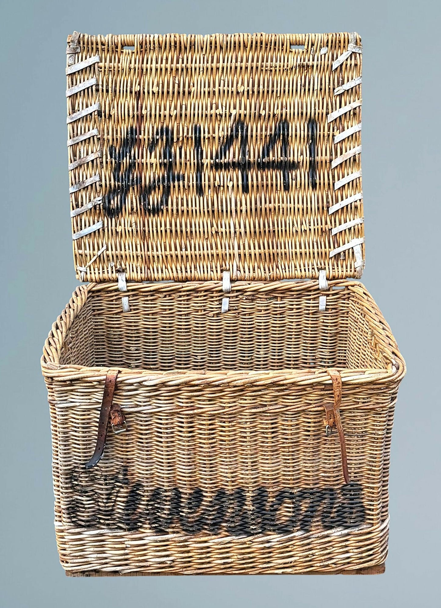 Large Antique Wicker Log Basket