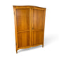 Wardrobe Vintage French Louis Oak Two Door Bedroom Storage Armoire LOT 6536