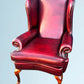 Queen Anne High Back Chesterfield Leather Armchair