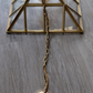 Repurposed Victorian Cloche Pendant Light - Gold Shimmer Finish