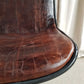 Vintage Mid Century Modernist Chrome Leather Swivel Chair By Charles Pollock #389