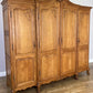 Wardrobe Vintage French Louis XVI Style Oak Four Door Carved Armoire LOT 6099