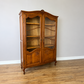 Bookcase Vintage French Louis Oak Glazed Display Cabinet Sideboard LOT 6522