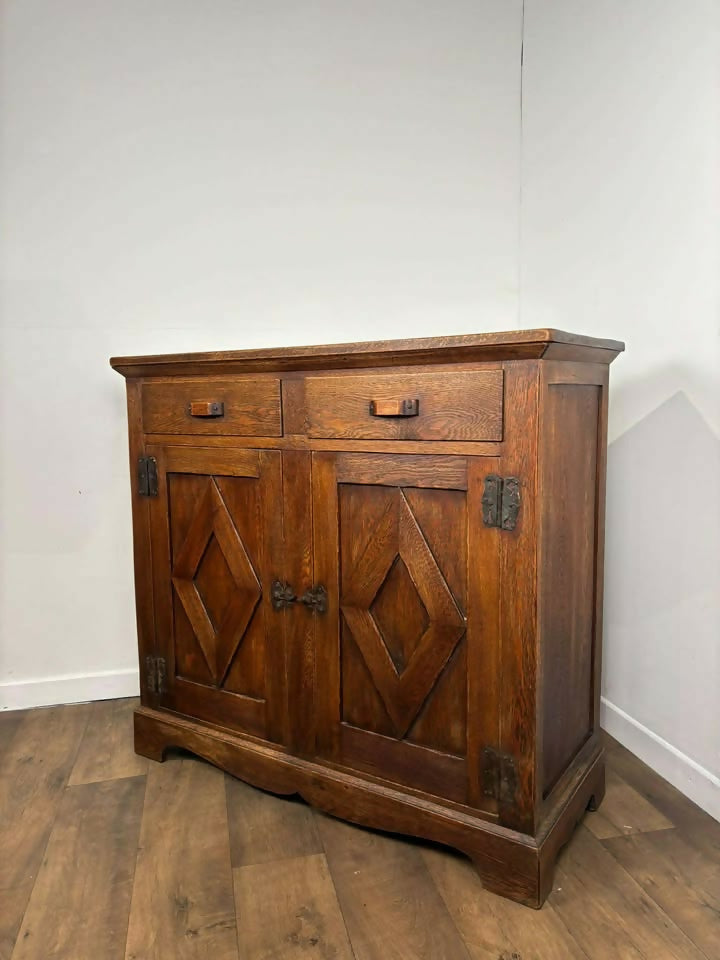 Arts & Crafts Style Oak Cabinet