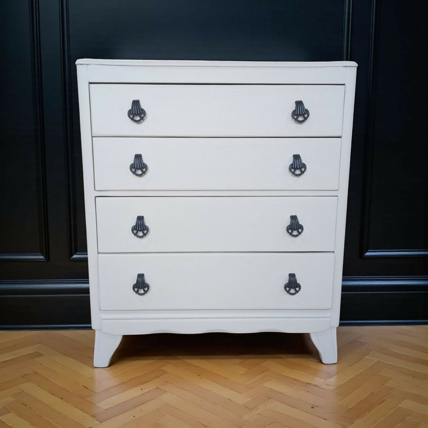 Vintage mid century chest of drawers, Lebus neutral taupe drawers