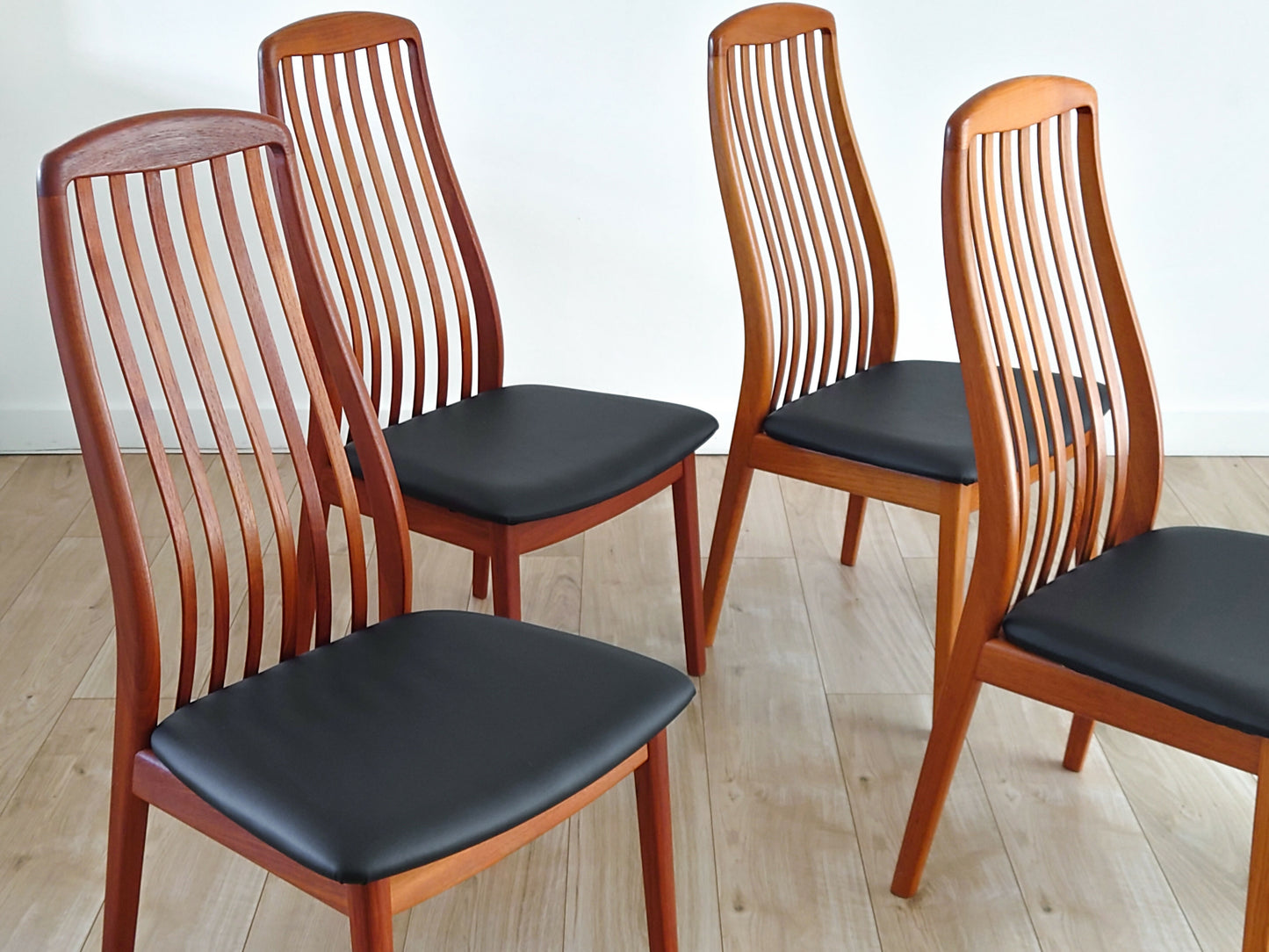 Mid century retro Danish dining chairs by Schou Andersen