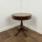 Vintage Reproduction Mahogany Drum Table with Leather Top