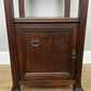 Bedside Table Antique French Style Marble Top Walnut Cabinet Nightstand LOT 6239